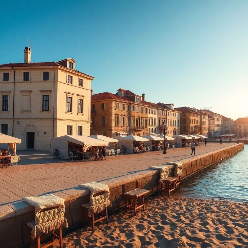 Zadarska rivijera u zlatnom satu, mediteranska kamena arhitektura